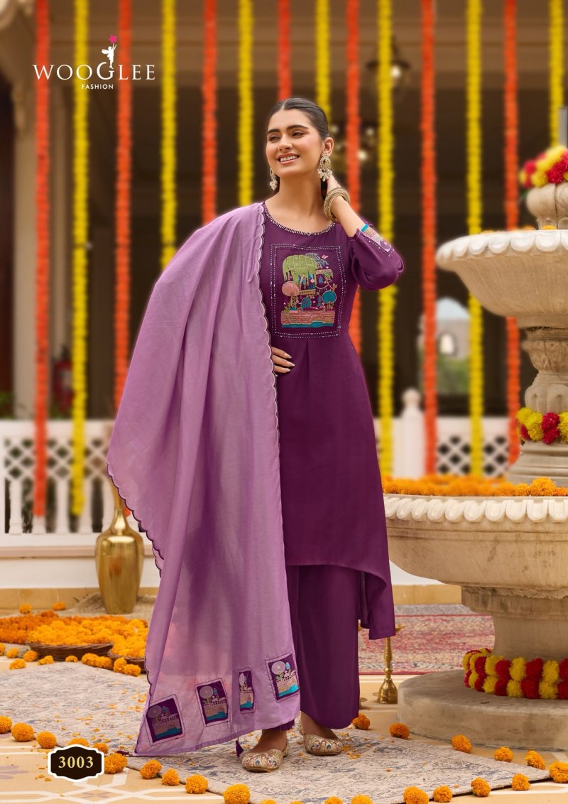 Utsavi By Wooglee Viscose Weaving Kurti With Bottom Dupatta 